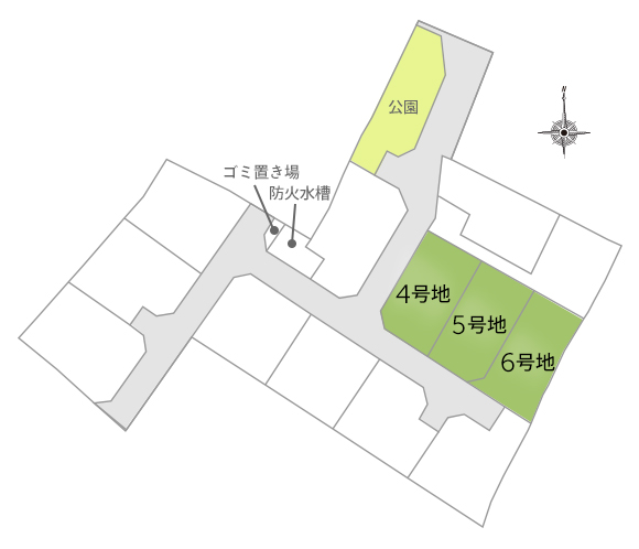 熊本市北区植木町岩野分譲地 区画図