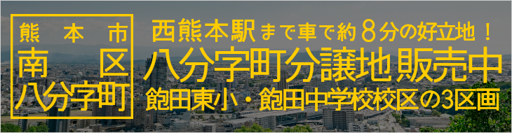 熊本市南区八分字町分譲地