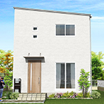 二階建て 24坪 3LDK 新築 間取りプラン パースイメージ