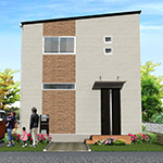 二階建て 25坪 3LDK 新築 間取りプラン パースイメージ