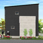 二階建て 27坪 3LDK 新築 間取りプラン パースイメージ