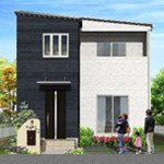 二階建て 28坪 4LDK 新築 間取りプラン パースイメージ