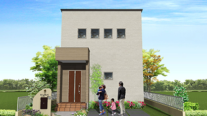 二階建て 21坪 3LDK 新築 間取りプラン パースイメージ