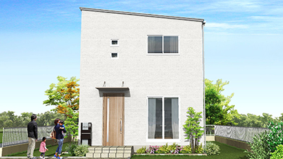 二階建て 24坪 3LDK 新築 間取りプラン パースイメージ