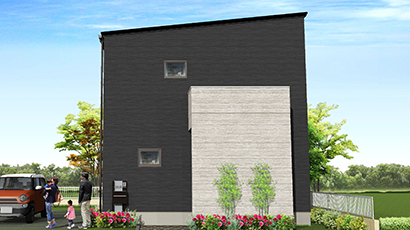二階建て 27坪 3LDK 新築 間取りプラン パースイメージ