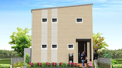二階建て 30坪 4LDK 新築 間取りプラン パースイメージ