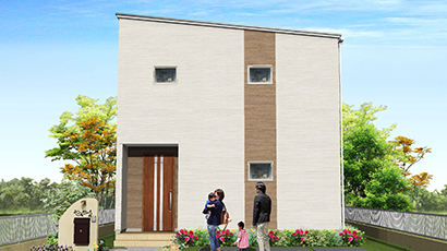 二階建て 33坪 5LDK 新築 間取りプラン パースイメージ