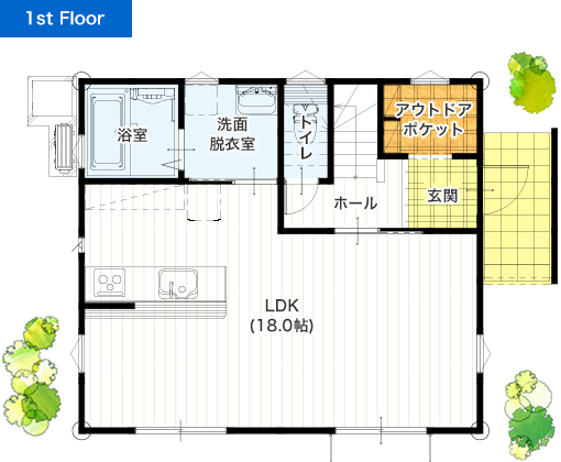 二階建て 27坪 3ldk 新築プラン 価格と間取り アイパッソの家 熊本の建売住宅メーカー サンタ不動産