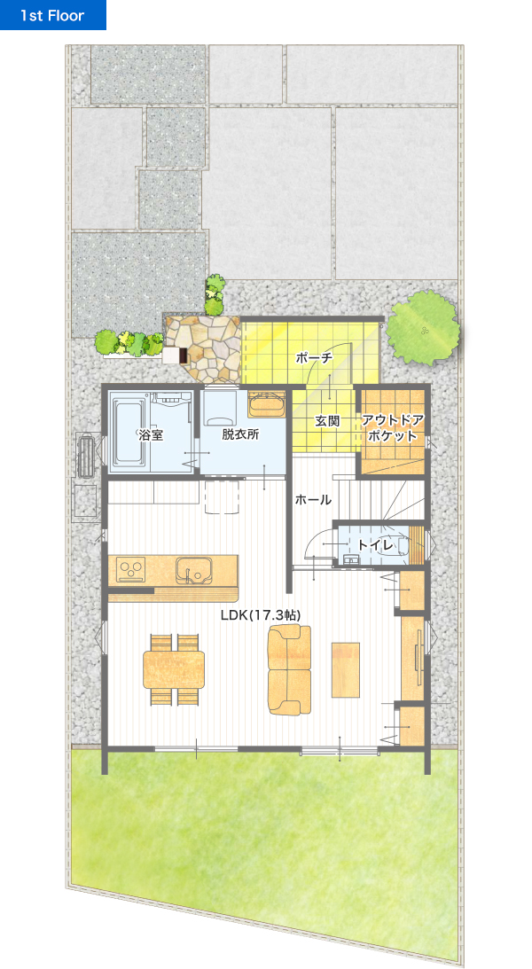 建売住宅 新土河原 間取り図