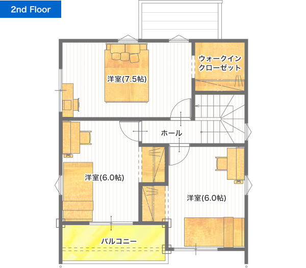 建売住宅 新土河原 間取り図