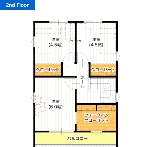 熊本市中央区出水7丁目A 建売一戸建て 2階間取り図