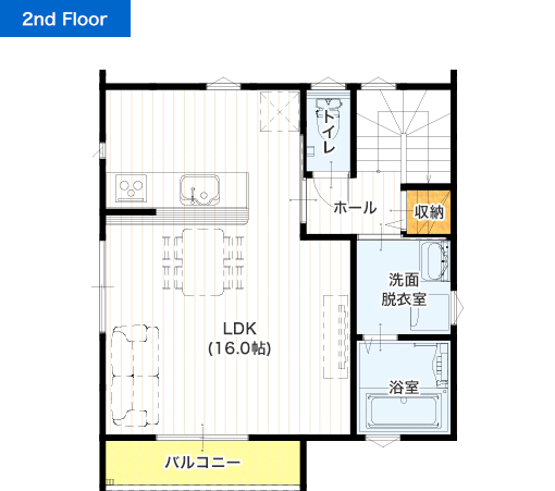 熊本市中央区出水7丁目B 建売一戸建て 2階間取り図