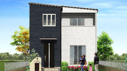 二階建て 28坪 4LDK 新築 間取りプラン パースイメージ
