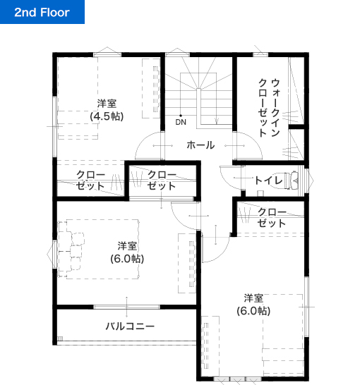 熊本市中央区国府本町 建売一戸建て 2階間取り図