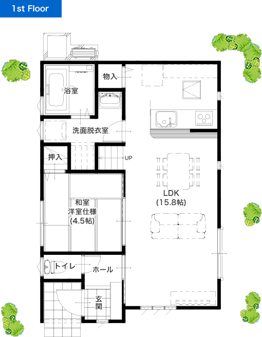 南区城南町藤山B 建売一戸建て 1階間取り図