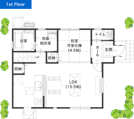 上益城郡益城町福原1期B 建売一戸建て 1階間取り図