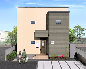 熊本市東区小山1丁目B 32坪 5LDK 建売・一戸建ての新築物件 外観イメージパース