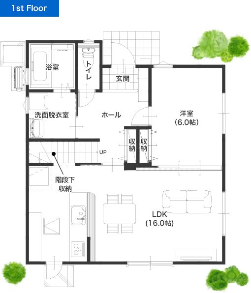 熊本市東区小山1丁目B 32坪 5LDK 建売・一戸建ての新築物件 1階間取り図