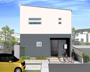 熊本市東区小山1丁目C 33坪 4LDK 建売・一戸建ての新築物件 外観パース