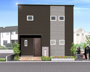 熊本市北区清水岩倉1丁目E 29坪 4LDK 建売・一戸建ての新築物件 外観イメージパース