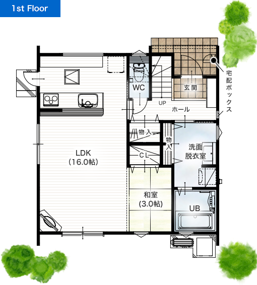 熊本市東区健軍1丁目B 30坪 4SLDK 建売・一戸建ての新築物件 1階間取り図