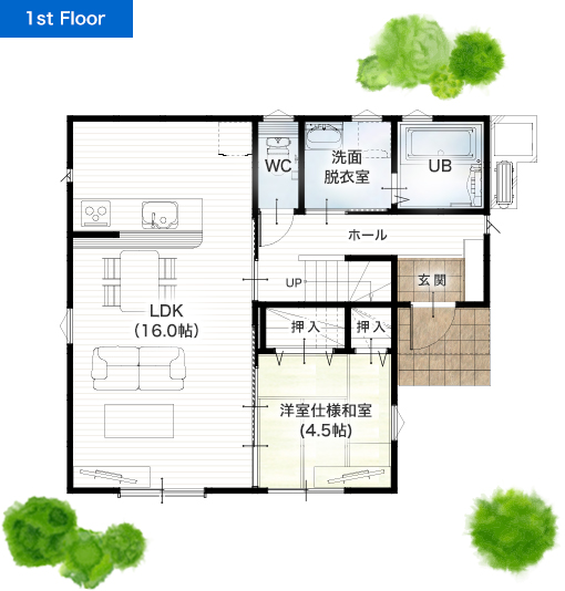 合志市須屋10期B 30坪 4LDK 建売・一戸建ての新築物件 1階間取り図