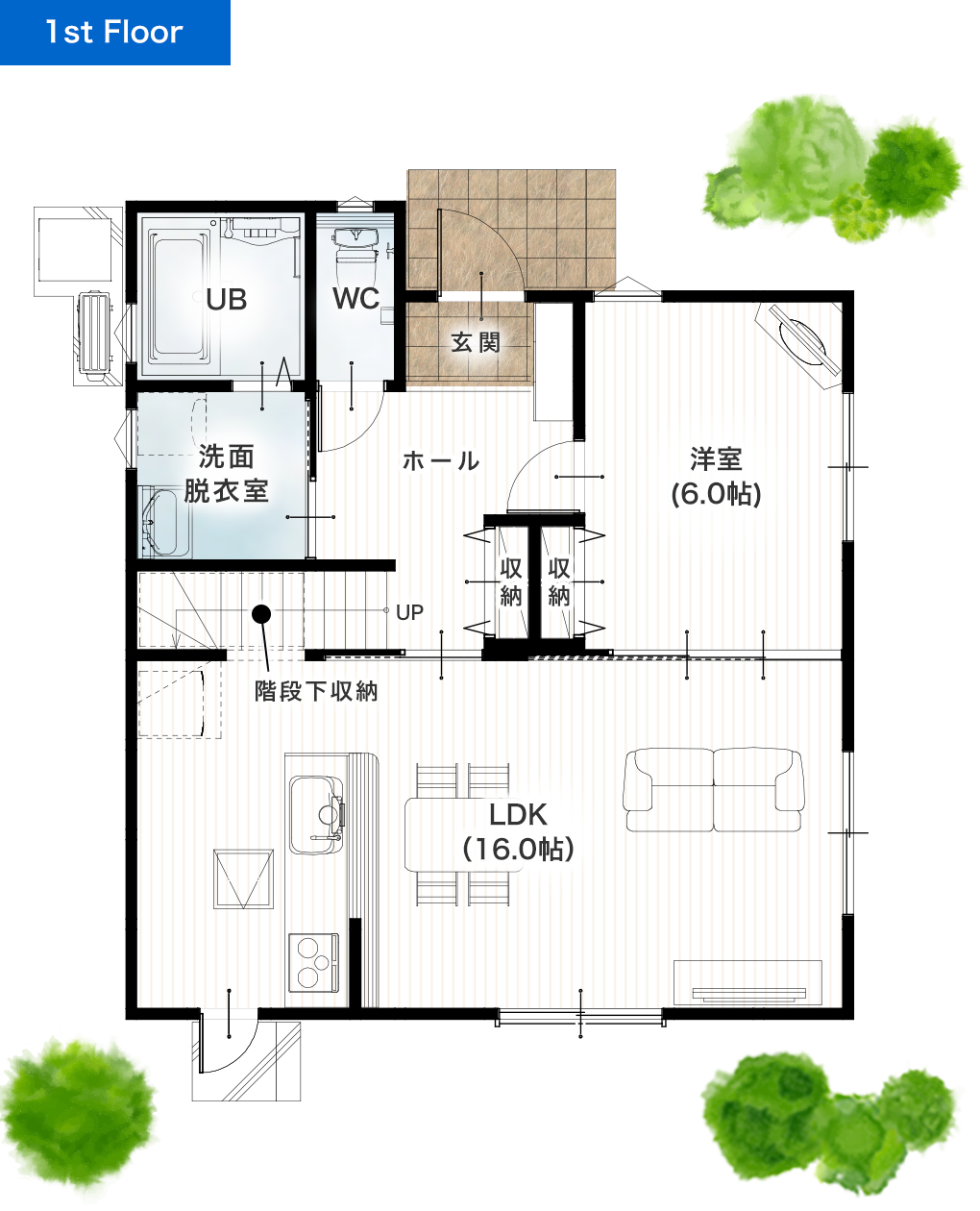 宇土市松山町2期D 32坪 5LDK 建売・一戸建ての新築物件 1階間取り図