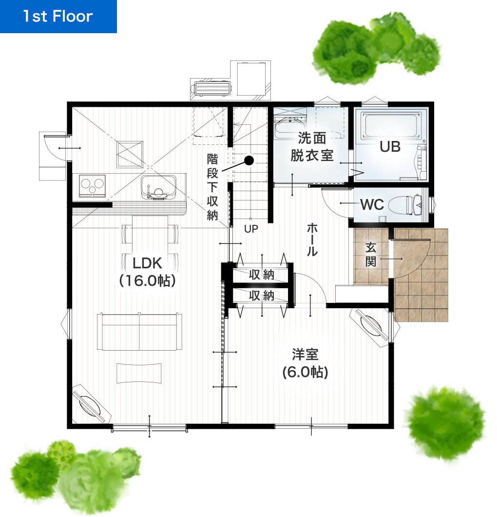 菊池郡大津町室4号地 32坪 5LDK 建売・一戸建ての新築物件 1階間取り図