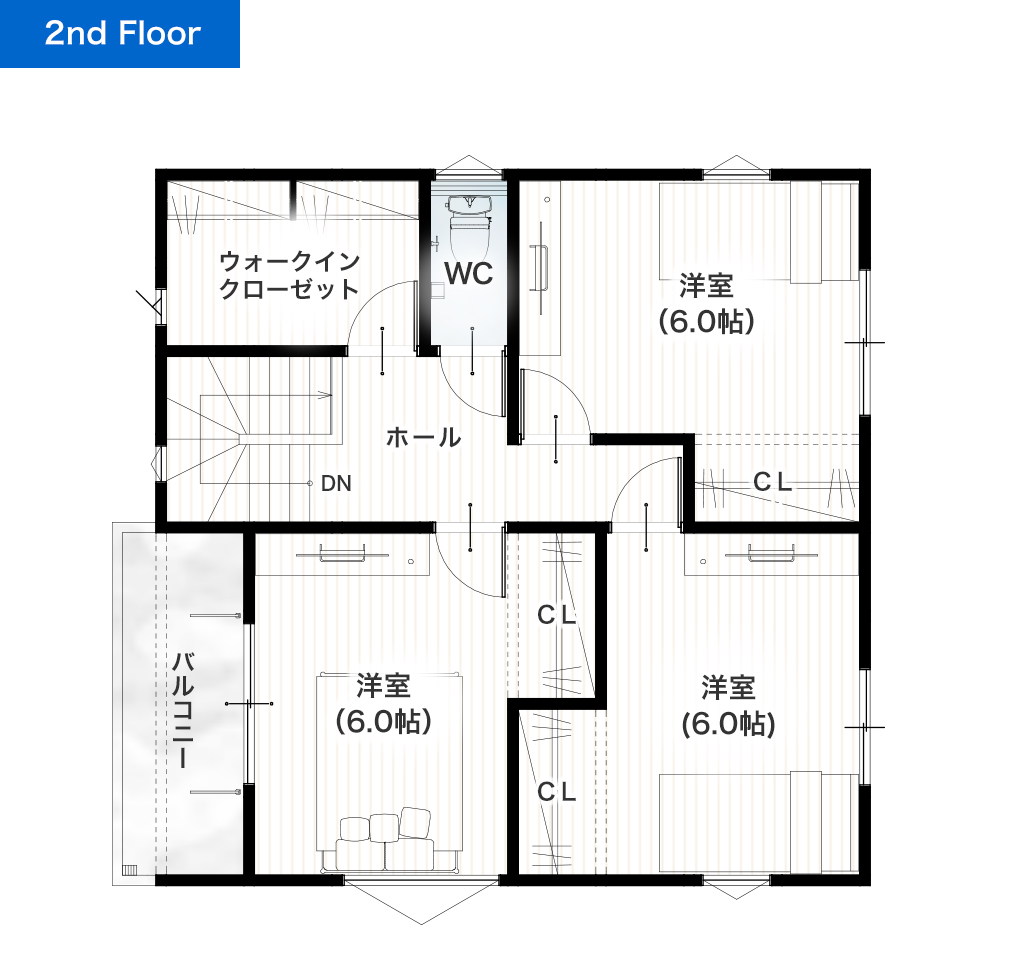 熊本市東区長嶺南2丁目2期A 建売一戸建て 2階間取り図