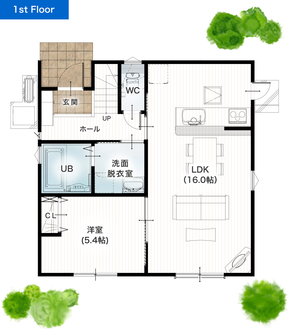 熊本市南区良町5丁目 30坪 4SLDK 建売・一戸建ての新築物件 1階間取り図