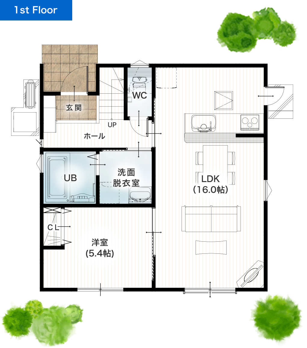 熊本市南区良町5丁目 建売・一戸建ての新築物件 1階間取り図