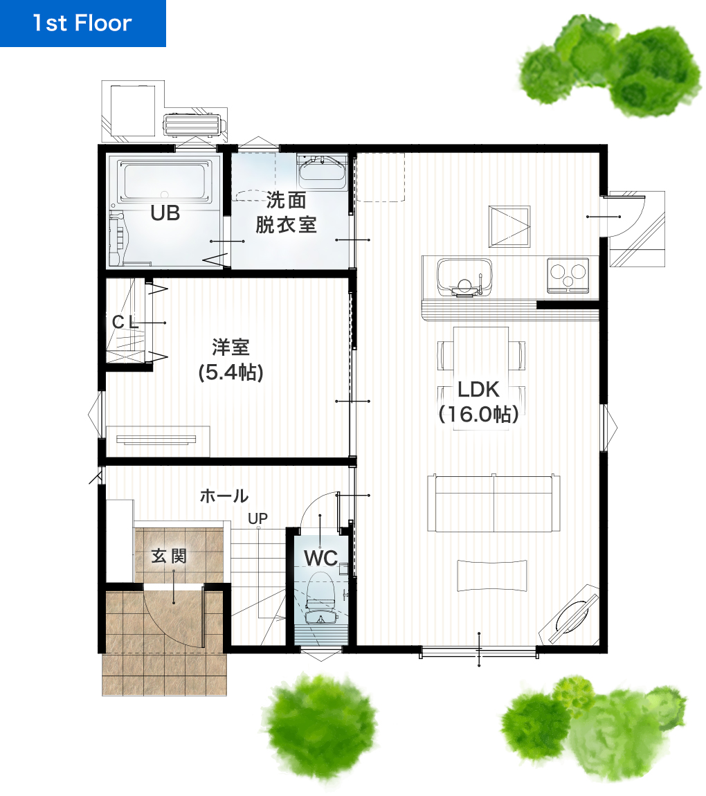 熊本市南区八分字町 建売・一戸建ての新築物件 1階間取り図