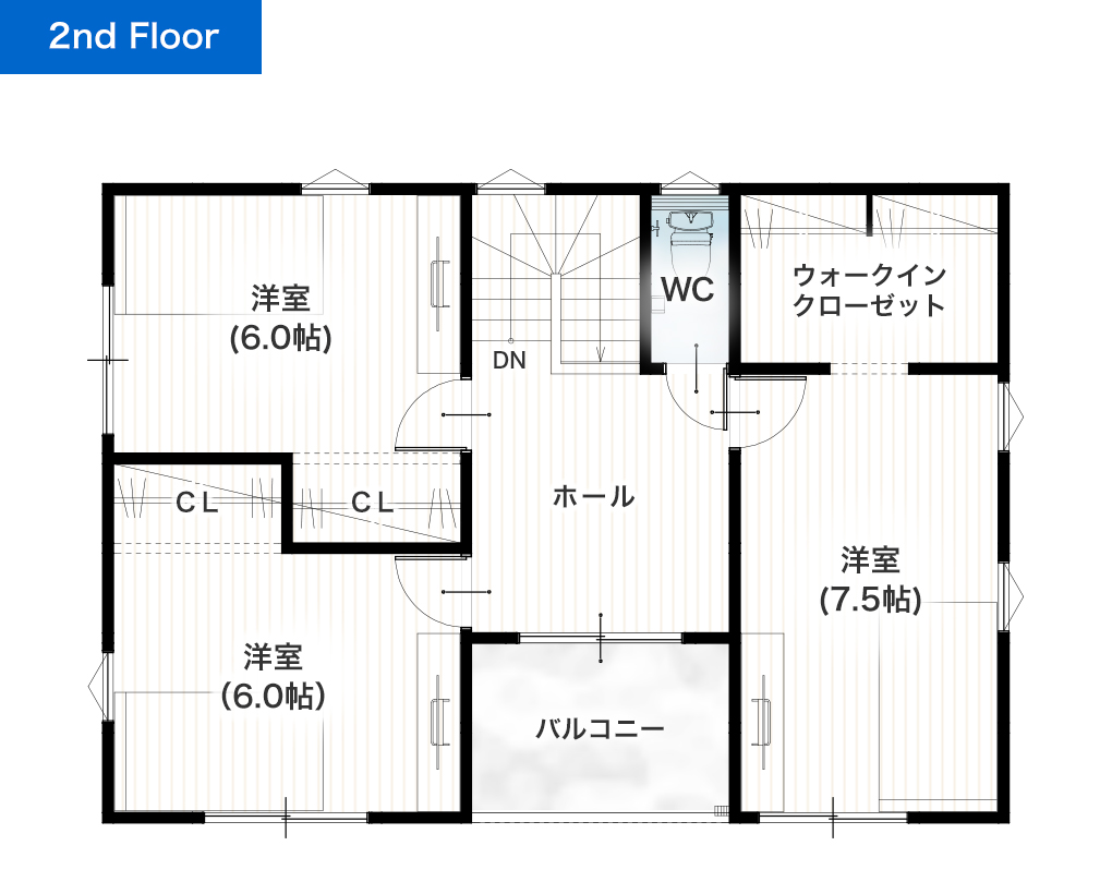 合志市御代志 建売・一戸建ての新築物件 2階間取り図