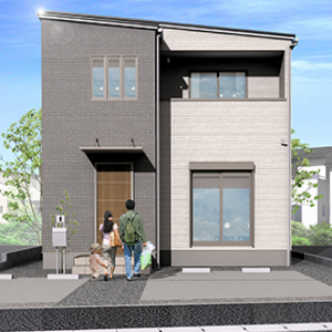 熊本市東区神園1丁目2号地 28坪 4SLDK 建売・一戸建ての新築物件 外観パース