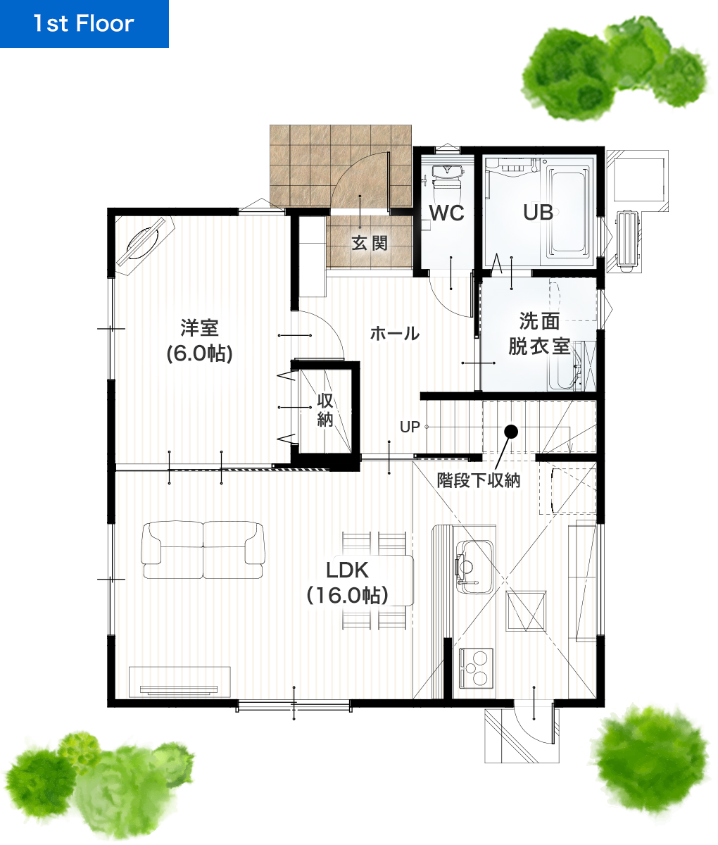 宇土市古城町5号地 建売・一戸建ての新築物件 1階間取り図