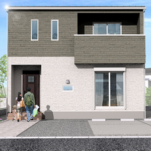 上益城郡御船町小坂23号地 30坪 4SLDK 建売・一戸建ての新築物件 外観パース