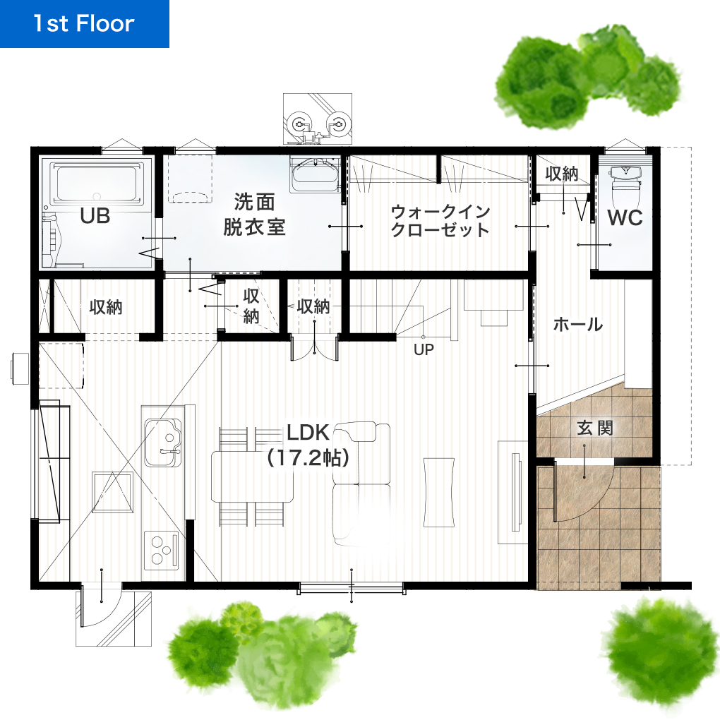 熊本市南区城南町舞原3期2号地 建売・一戸建ての新築物件 1階間取り図