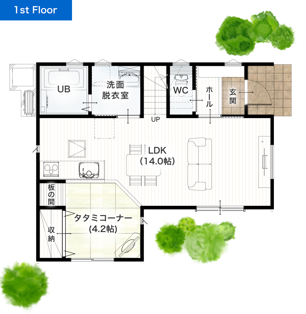 菊池郡菊陽町原水3号地 27坪 3LDK 建売・一戸建ての新築物件 1階間取り図