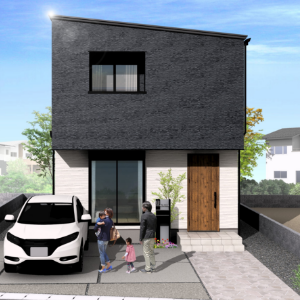 熊本市北区打越町 27坪 4SLDK 建売・一戸建ての新築物件 外観パース