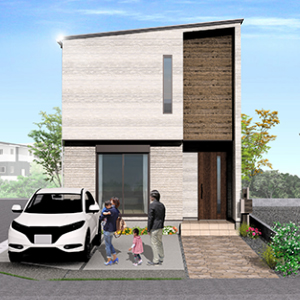 熊本市南区近見3丁目1号地 30坪4SLDK 建売住宅 外観パース