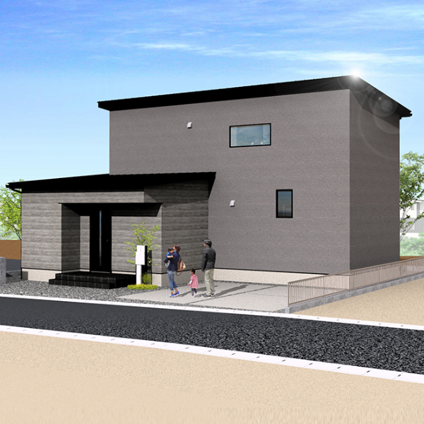 熊本市南区良町5丁目8号地 32坪 4SSLDK 建売住宅 外観パース