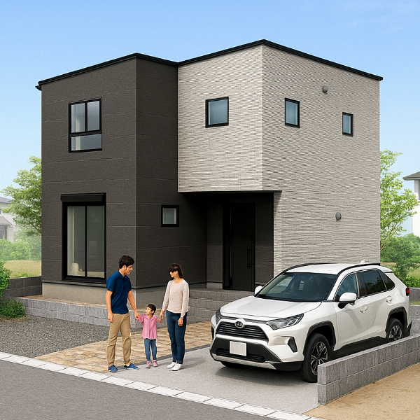 熊本市南区八幡10丁目3号地 30坪 4SSLDK 建売・一戸建ての新築物件 外観パース