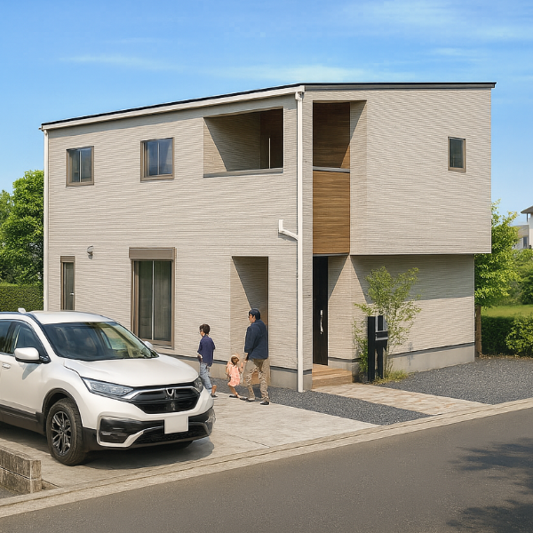 宇土市松山町3期12号地 33坪 4SLDK 建売・一戸建ての新築物件 外観パース