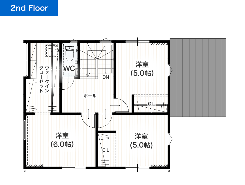 八代市永碇町 30坪 4SLDK 建売・一戸建ての新築物件 2階間取り図