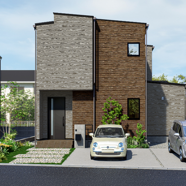 熊本市北区池田3丁目2号地 31坪 4SLDK 建売住宅 外観パース