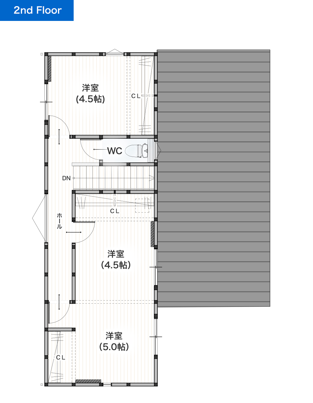 玉名市玉名4号地 32坪 4SLDK 建売・一戸建ての新築物件 2階間取り図