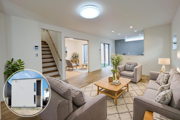 熊本市南区八幡10丁目1号地 30坪 4SLDK 内観(リビング・ダイニング・キッチン) ※家電・家具はイメージです