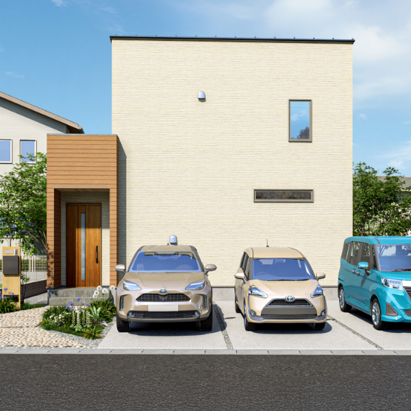 熊本市南区護藤町1号地 32坪 4SLDK 建売住宅 外観パース