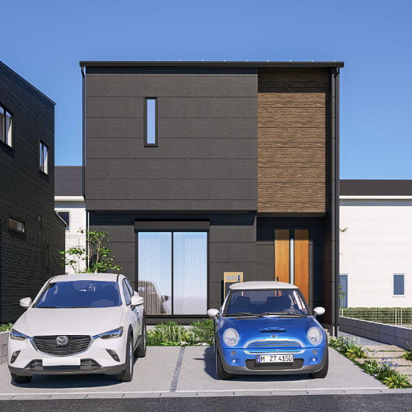 熊本市東区桜木2丁目2号地 32坪 4SLDK 建売住宅 外観パース