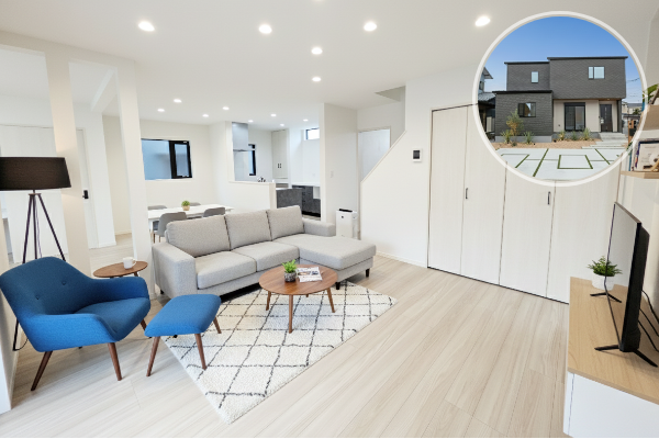 熊本市南区御幸西2丁目 34坪 4LDK 内観（リビング・ダイニング・キッチン） ※家電・家具はイメージです